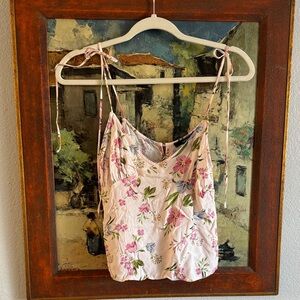 Forever 21 Pink and Green Floral Top